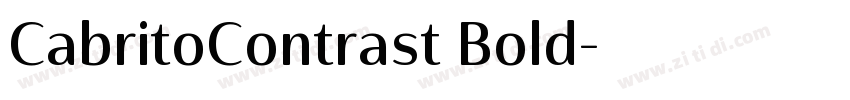 CabritoContrast Bold字体转换
